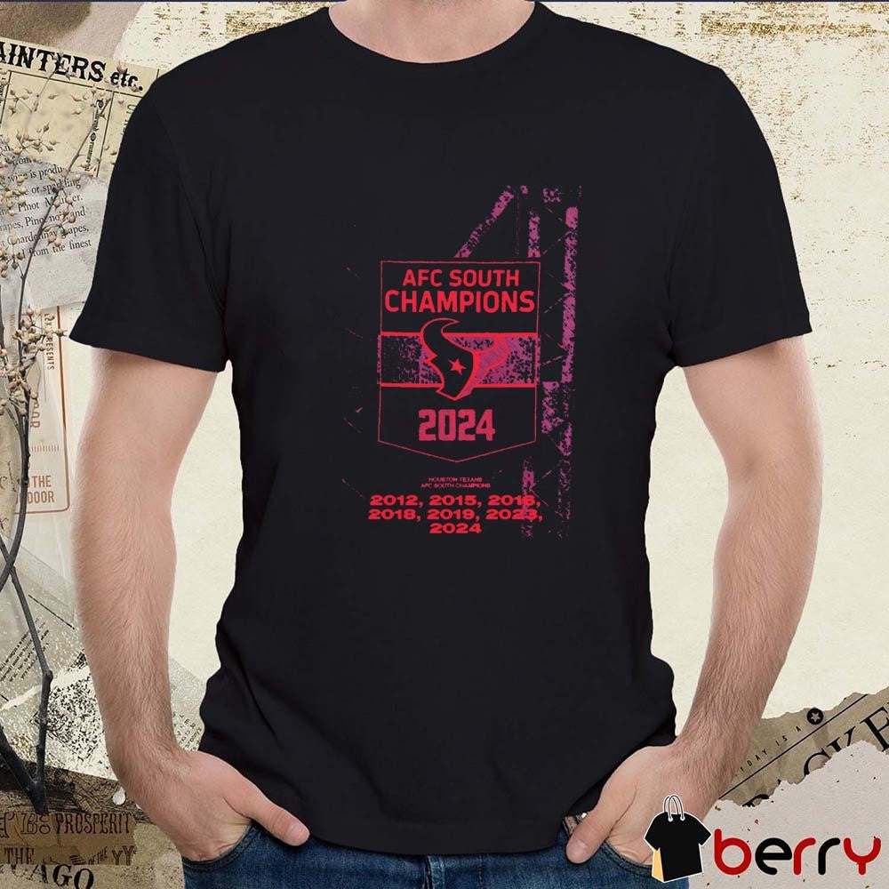 Houston Texans NFL 2024 AFC South Division Champions 2012-2024 t-shirt