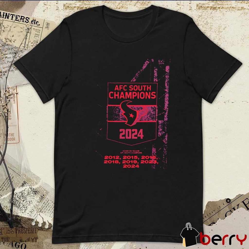 Houston Texans NFL 2024 AFC South Division Champions 2012-2024 t-shirt