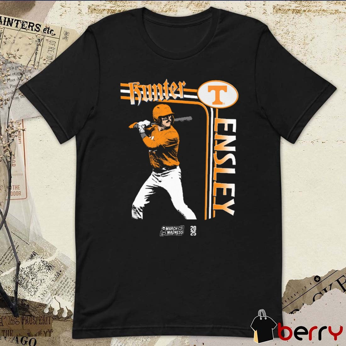 Hunter Ensley Pitcher Tennessee Volunteers Baseball 2025 NCAA March Madness Vintage t-shirt
