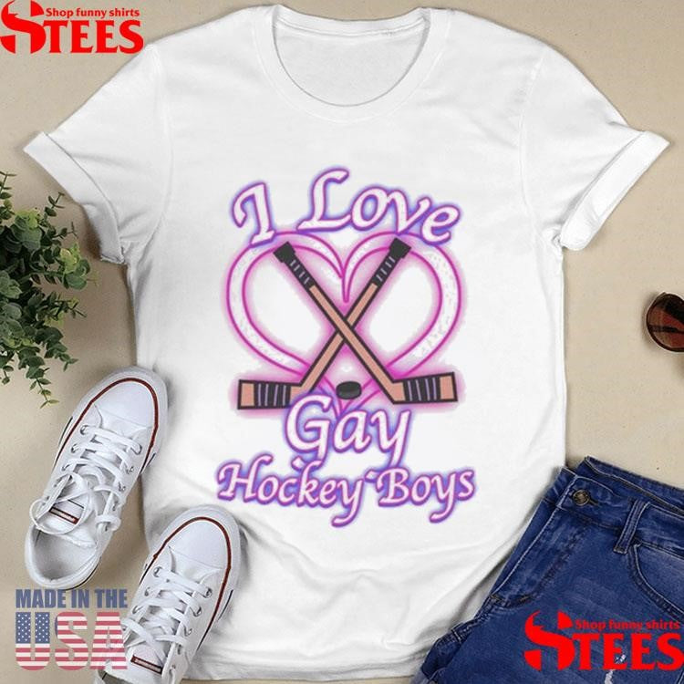 I Love Gay Hockey Boys T-shirt
