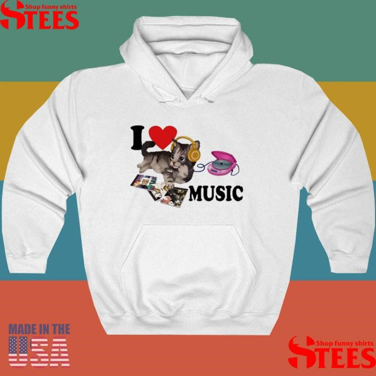 I Love Music Cat 2 Shirts