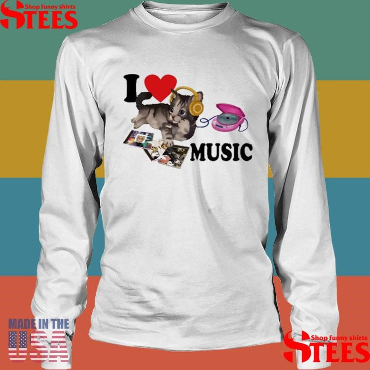 I Love Music Cat 2 Shirts
