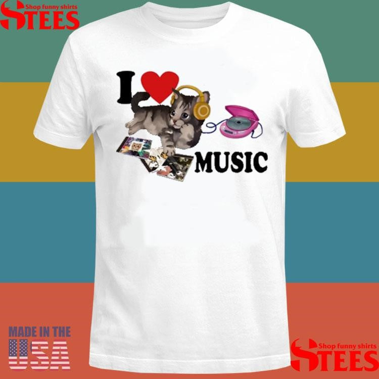 I Love Music Cat 2 Shirts