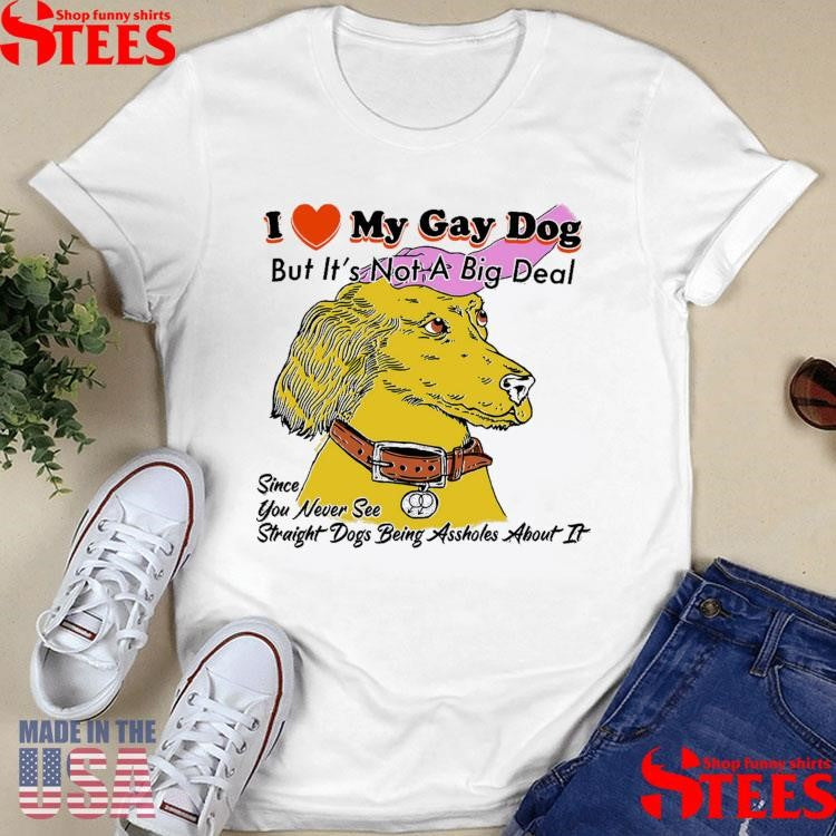 I Love My Gay Dog But It’s Not A Big Deal Since You Never See Straight Dogs Being Assholes About It Shirts