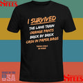 I Survived The Lane Train Orange Pants Brick T-shirt