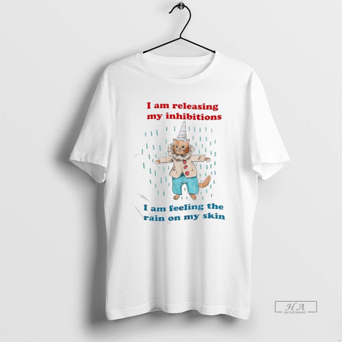Official I Am Releasing My Inhibitions I Am Feeling The Rain On My Skin Clown T-Shirts, Hoodie, Sweatshirt | CiraTrend.com