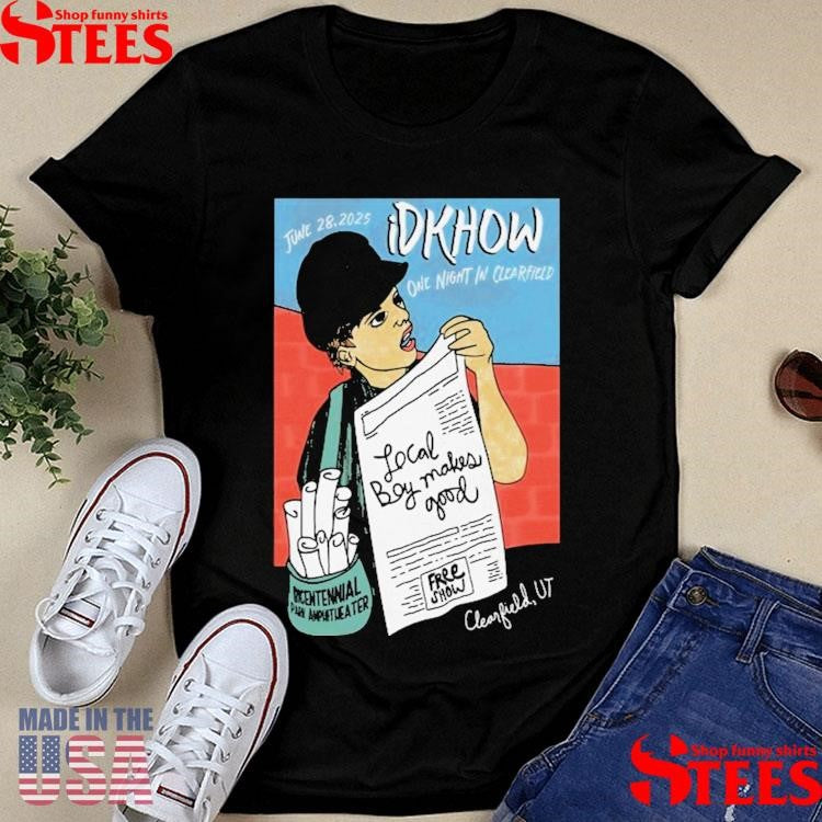 Idkhow June 28, 2025 Bicentennial Park Amphitheater Gates, Clearfield, Utah T-shirt