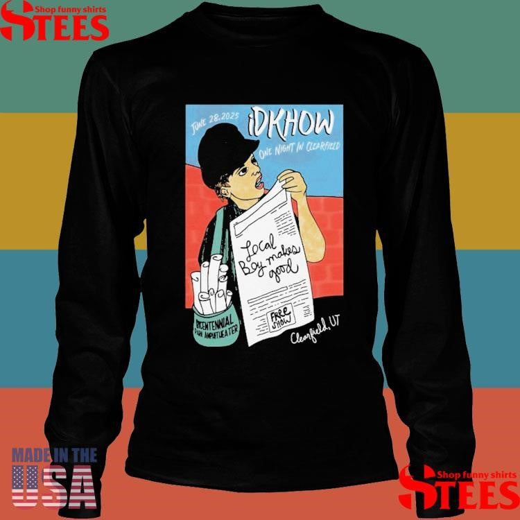 Idkhow June 28, 2025 Bicentennial Park Amphitheater Gates, Clearfield, Utah T-shirt