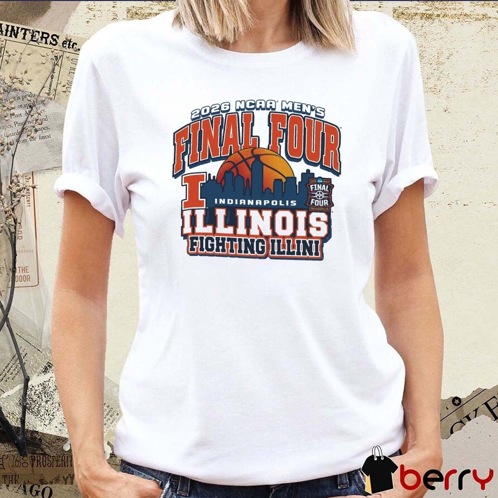 Illinois Fighting Illini Navy Blue Champion 2026 NCAA Men’s Basketball Final Four Bound Indianapolis t-shirt
