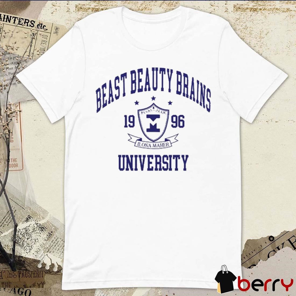 Ilona Maher Beast Beauty Brains University 1996 t-shirt