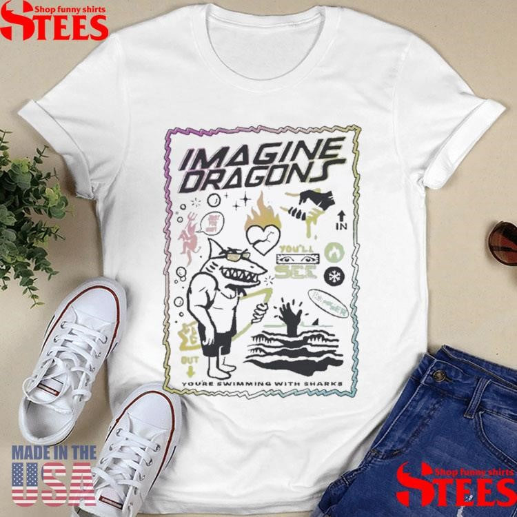 Imagine Dragons You’re Swimming With Sharks Beach T-shirt