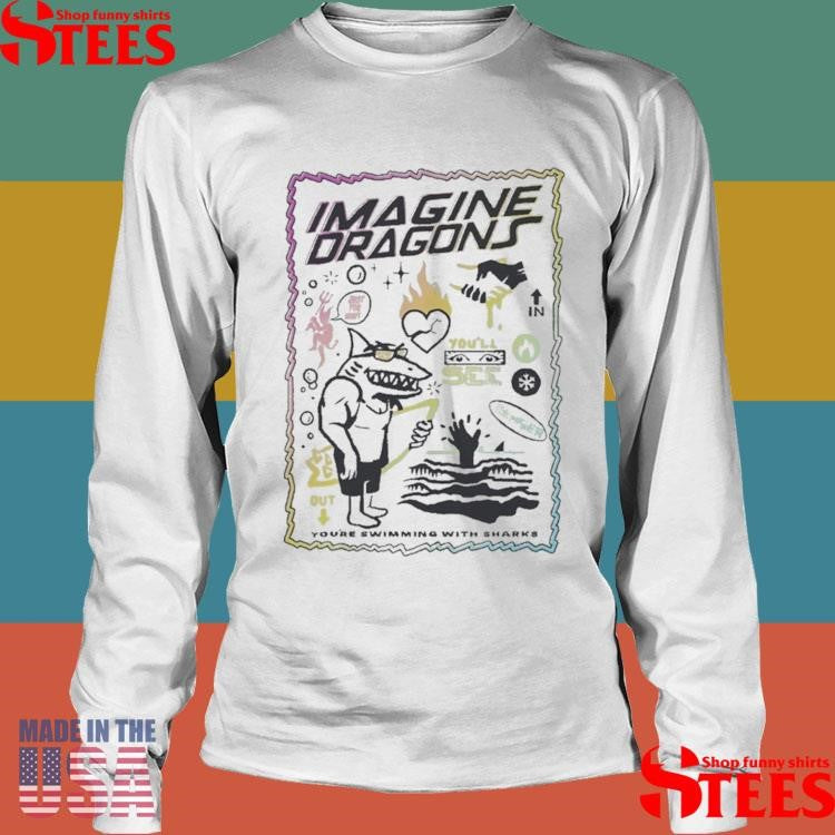 Imagine Dragons You’re Swimming With Sharks Beach T-shirt