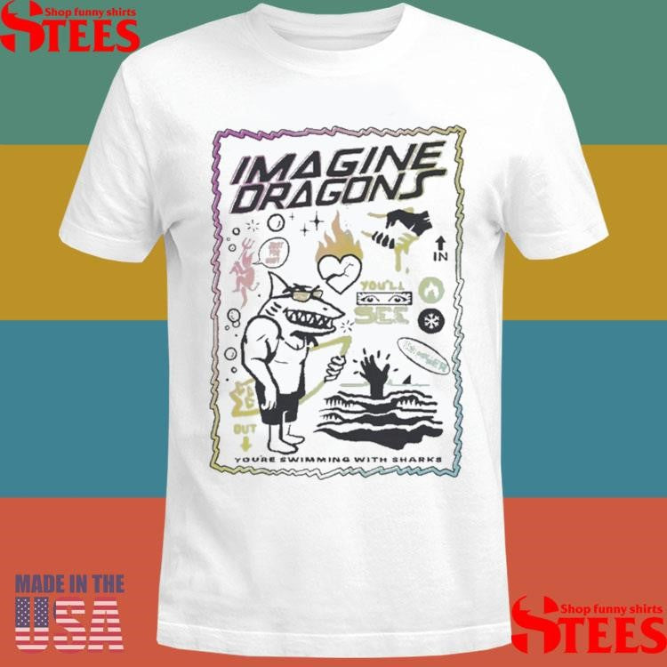 Imagine Dragons You’re Swimming With Sharks Beach T-shirt