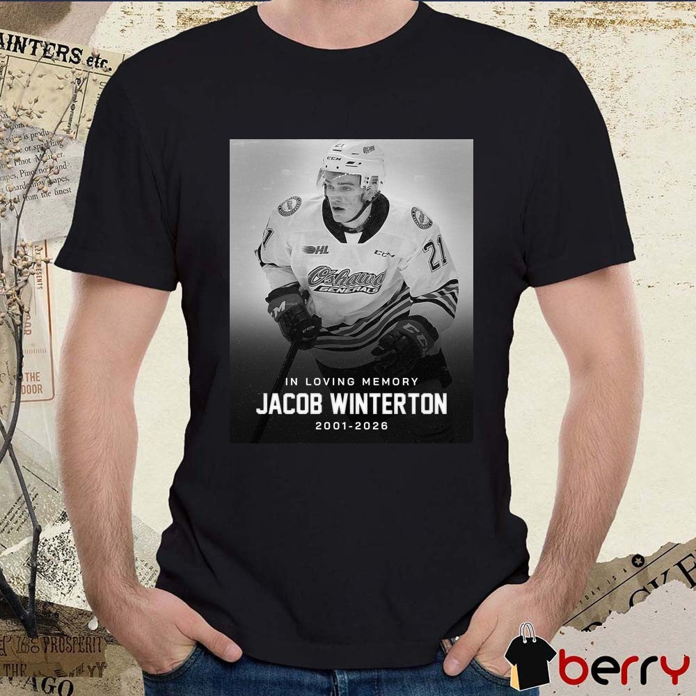 In Loving Memory Jacob Winterton 2001 – 2026 Oshawa Generals t-shirt