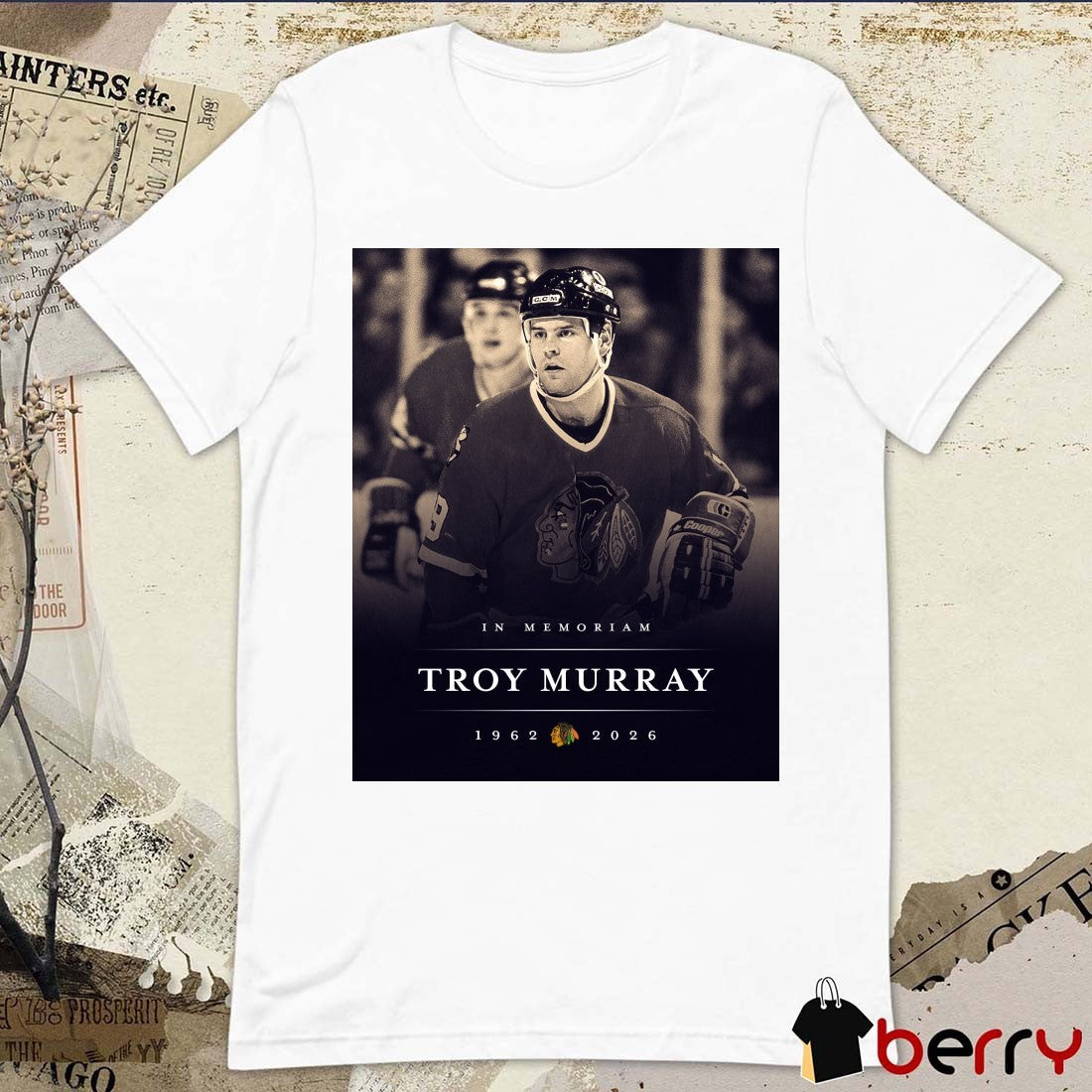 In Memoriam Troy Murray 1962 – 2026 Chicago Blackhawks Poster t-shirt