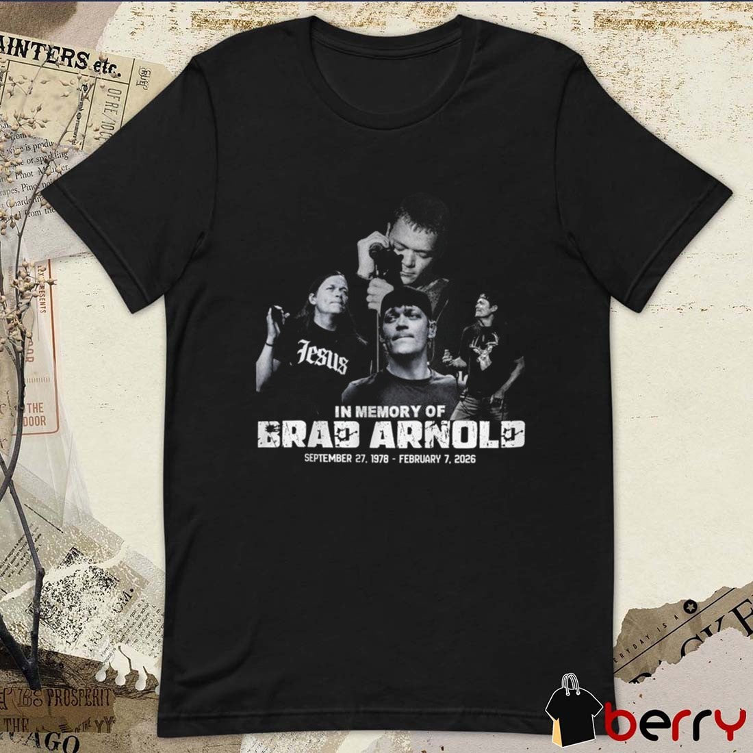 In Memory Of Brad Arnold September 27 1978 – February 7 2026 t-shirt