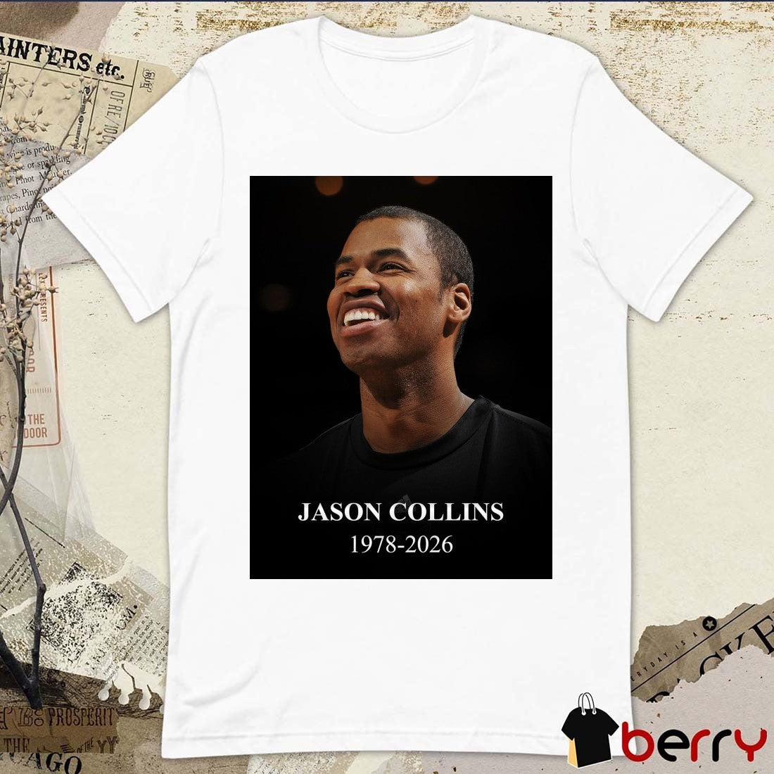 In Memory Of Jason Collins 1978 – 2026 NBA Poster t-shirt