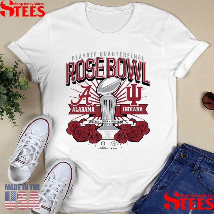 Indiana And Alabama Rose Bowl Game Matchup 2025 Cfp T-shirt