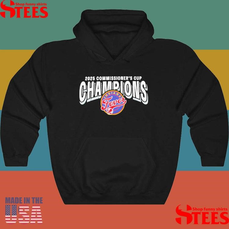 Indiana Fever New Era 2025 Wnba Commissioner’s Cup Champions T-shirt
