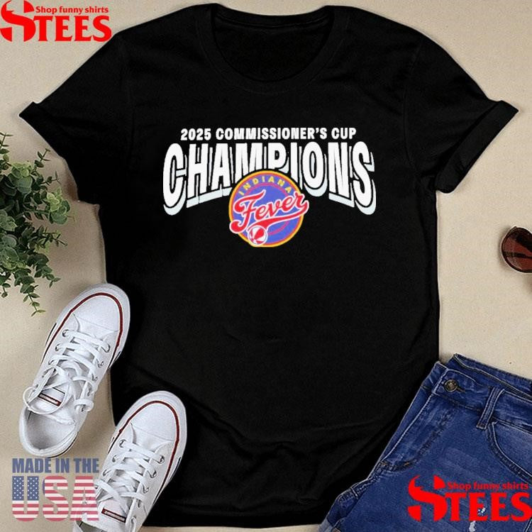 Indiana Fever New Era 2025 Wnba Commissioner’s Cup Champions T-shirt