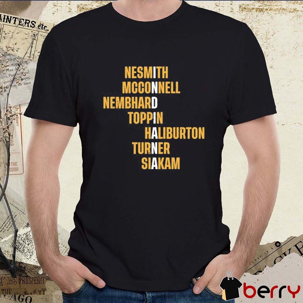 Indiana Pacers Basketball Nesmith Mcconnell Nembhard Toppin Haliburton Turner Siakam t-shirt