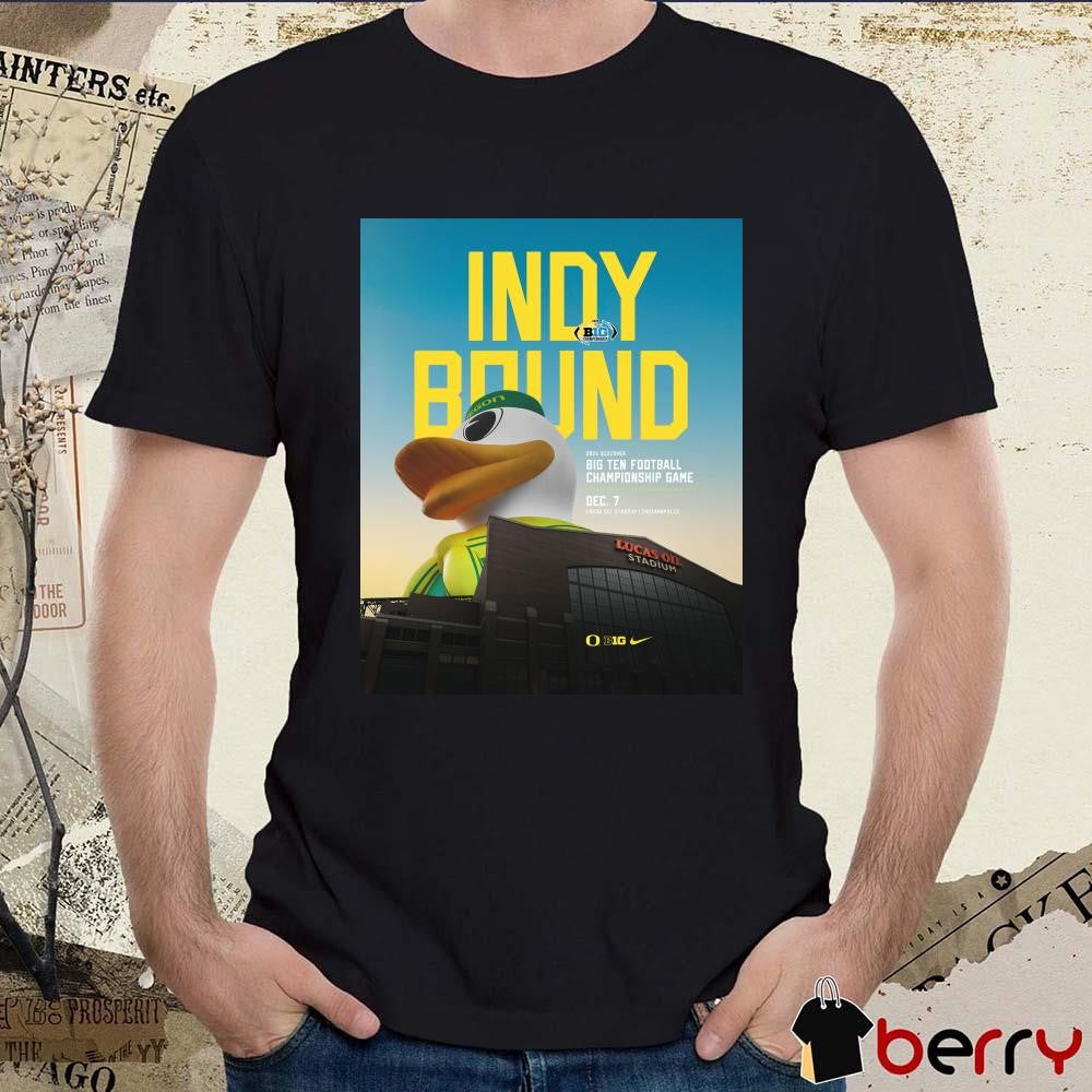 Indy Bound 2024 Discover Big Ten Football Championship Game Dec 7 Lucas Oil Stadium Indianapolis Poster t-shirt