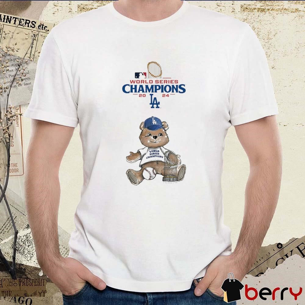 Infant Los Angeles Dodgers Tiny Turnip MLB 2024 World Series Champions Teddy t-shirt