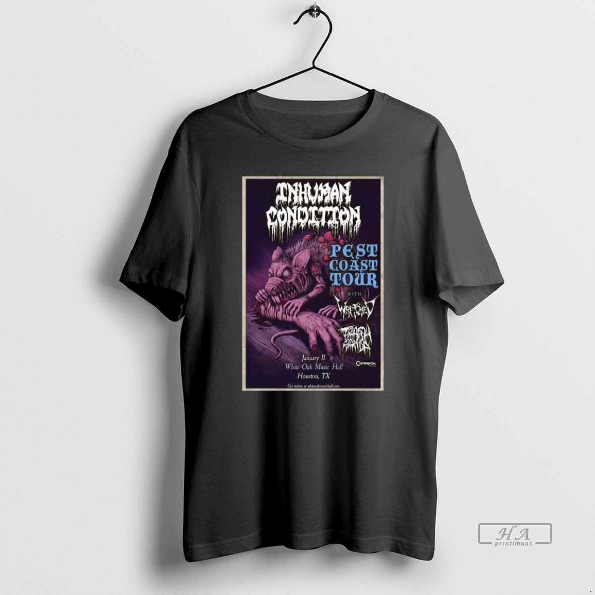 Official Inhuman Condition Houston Tx January 11 2026 Concert T-Shirts, Hoodie, Sweatshirt | CiraTrend.com