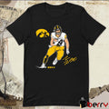 Iowa Hawkeyes Football NCAA Sam LaPorta Superstar Pose Signature t-shirt