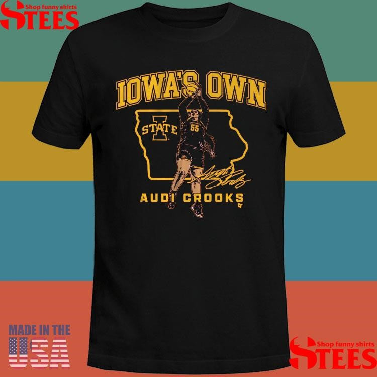 Iowa State Basketball Audi Crooks State Star T-shirt