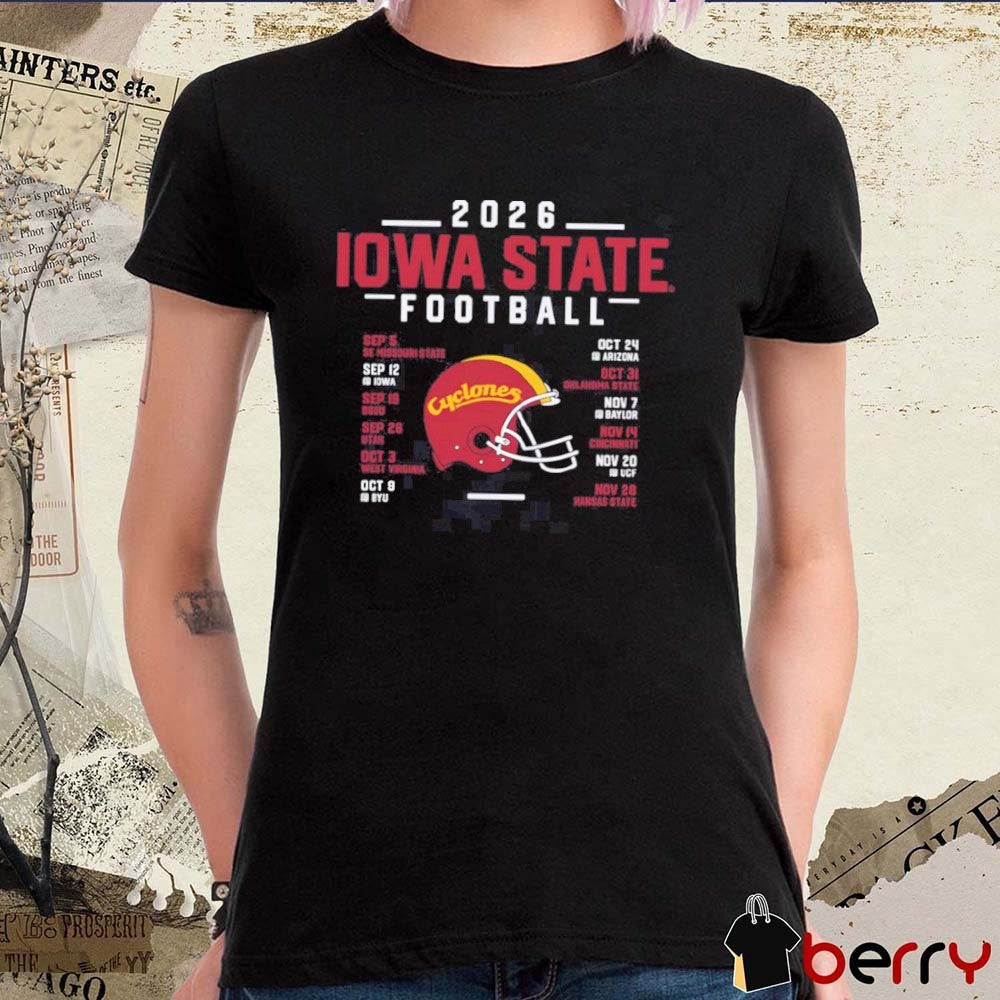Iowa State Cyclones 2026 Football Schedule September – November Helmet t-shirt