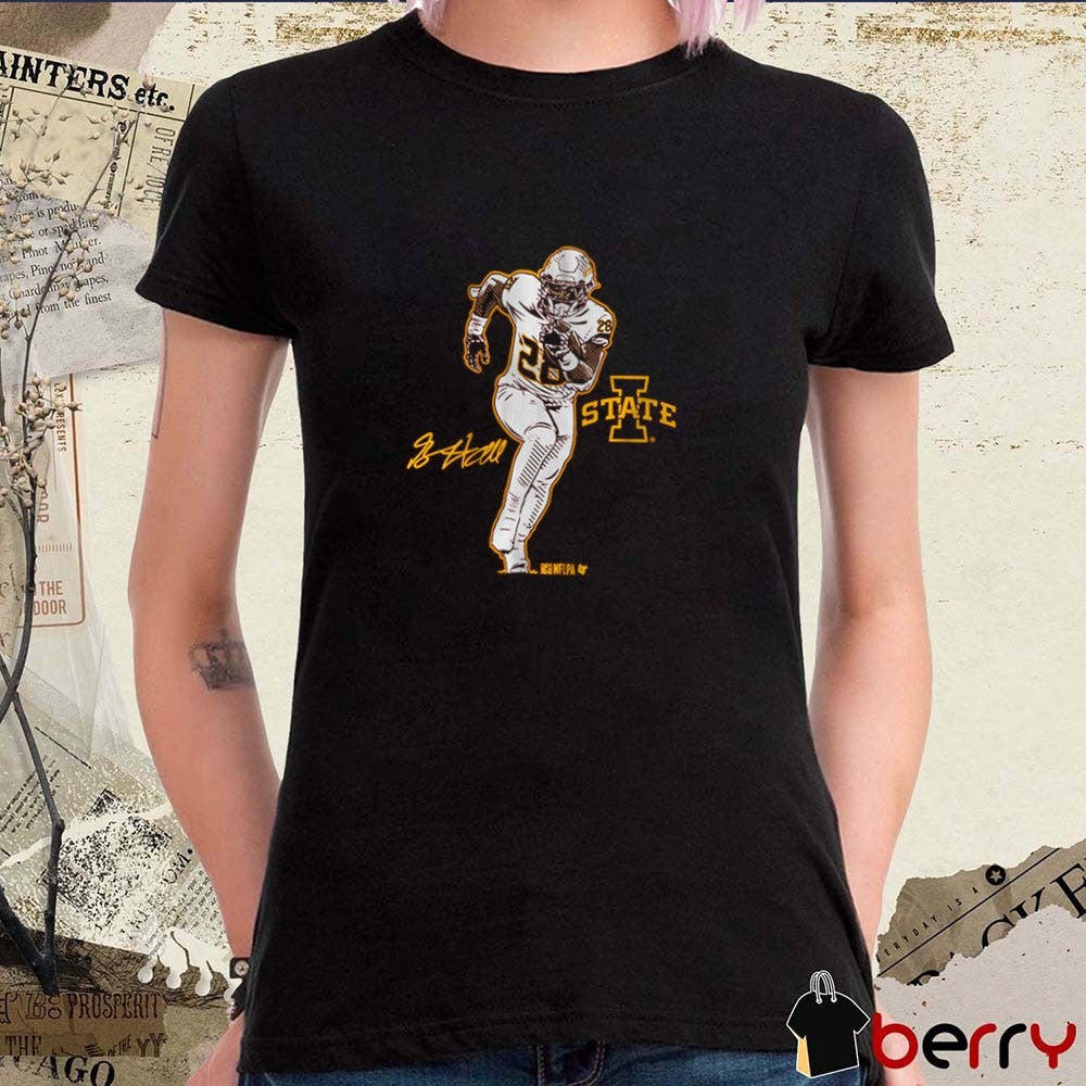 Iowa State Cyclones Football NCAA Breece Hall Superstar Pose Signature t-shirt