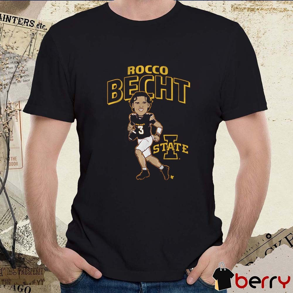 Iowa State Cyclones Football Rocco Becht Caricature NCAA 2025 t-shirt