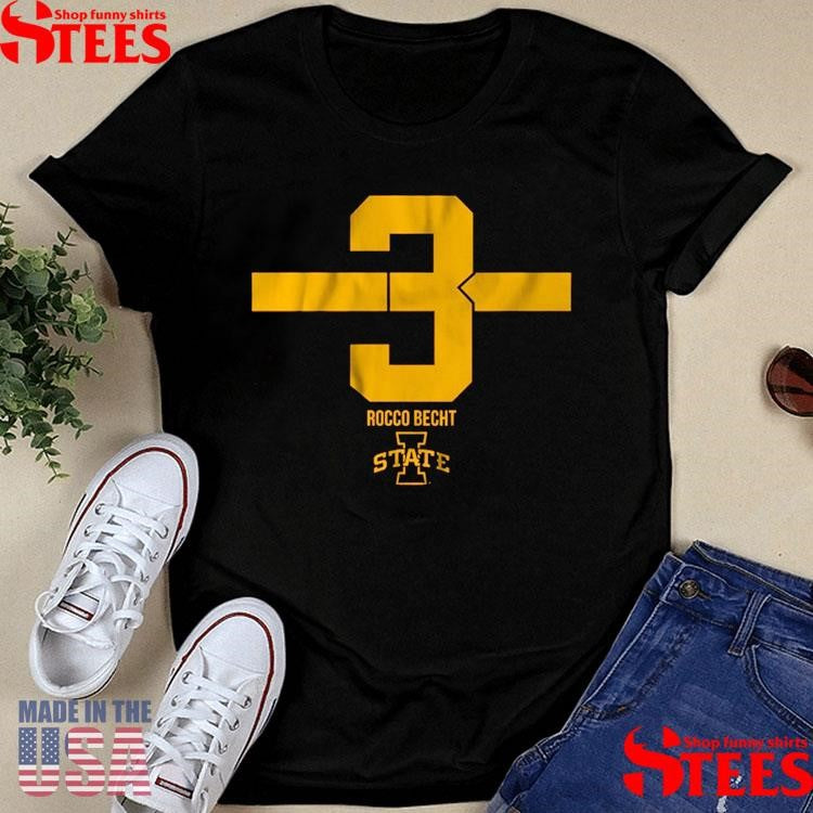 Iowa State Football Rocco Becht Number Stripe Shirts