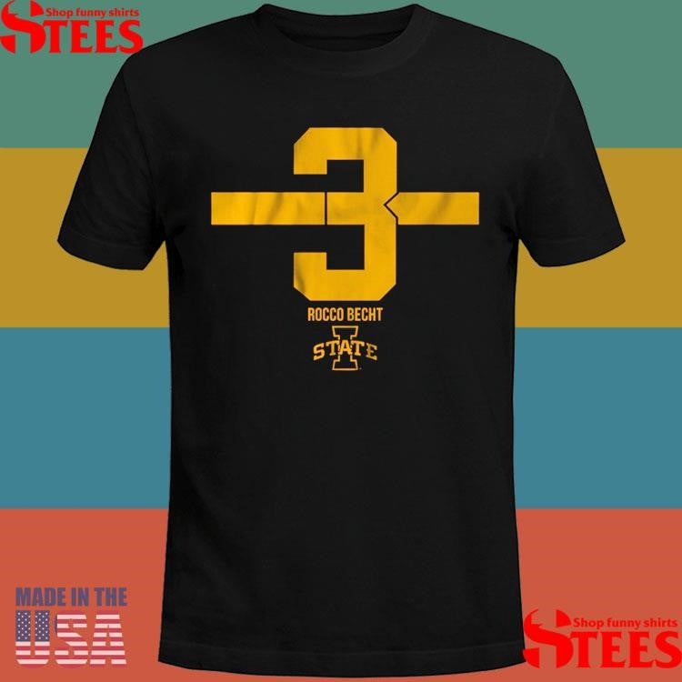 Iowa State Football Rocco Becht Number Stripe Shirts