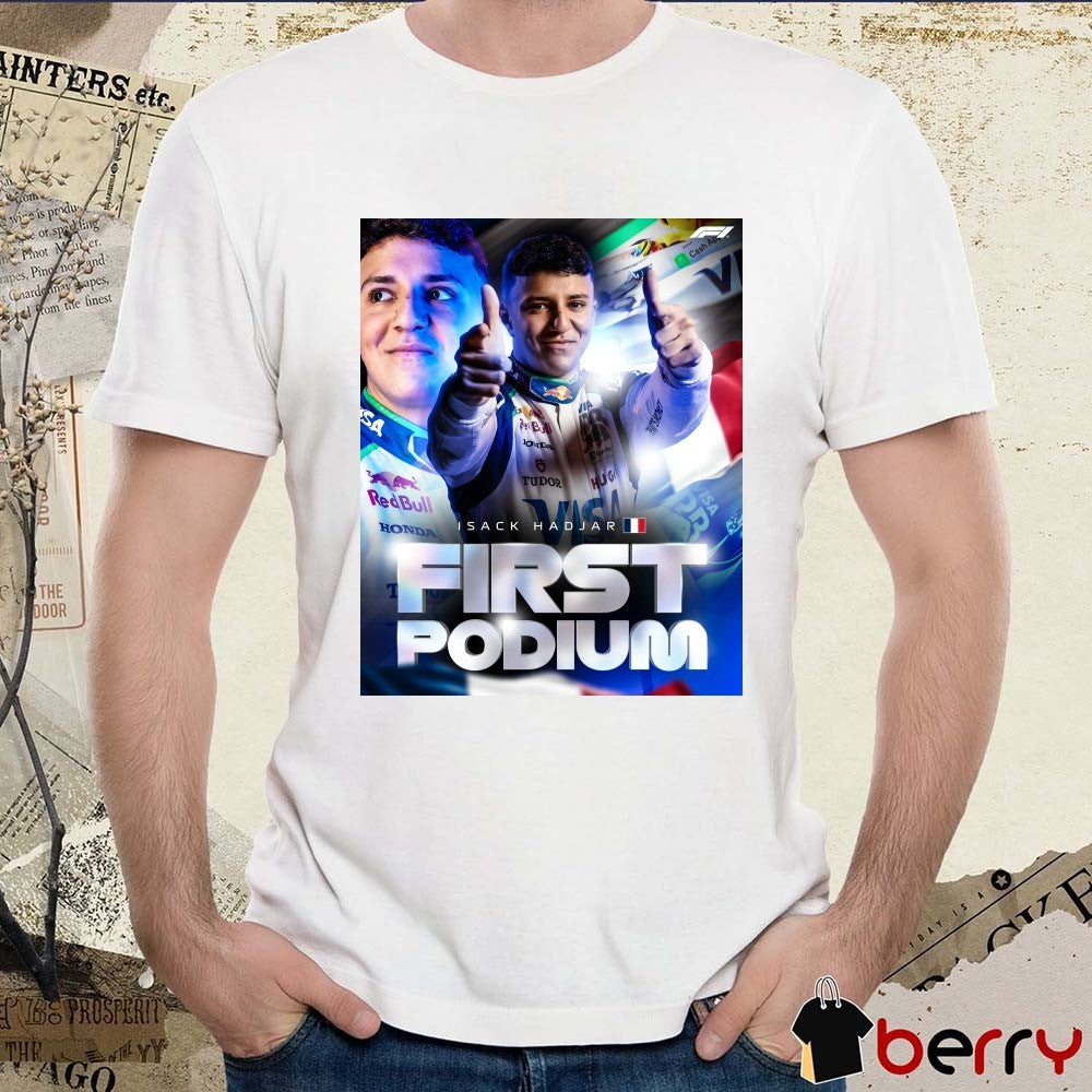 Isack Hadjar First Podium Red Bull Junior The Rookie Takes A Dream Podium In Zandvoort Poster t-shirt