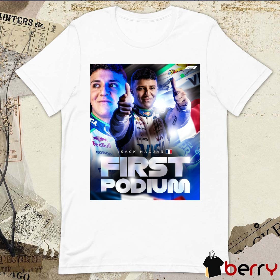 Isack Hadjar First Podium Red Bull Junior The Rookie Takes A Dream Podium In Zandvoort Poster t-shirt