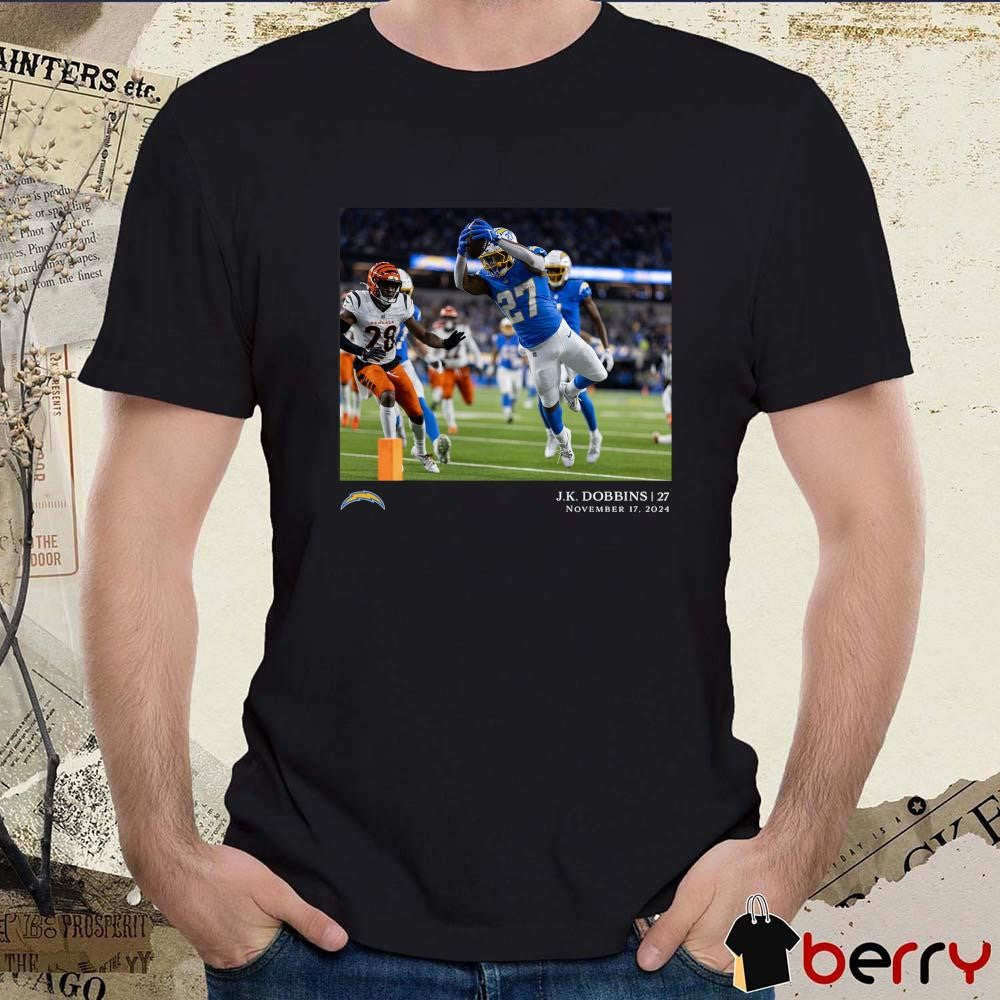 J.K. Dobbins Los Angeles Chargers NFL Flash Features Week 11 November 17 2024 t-shirt