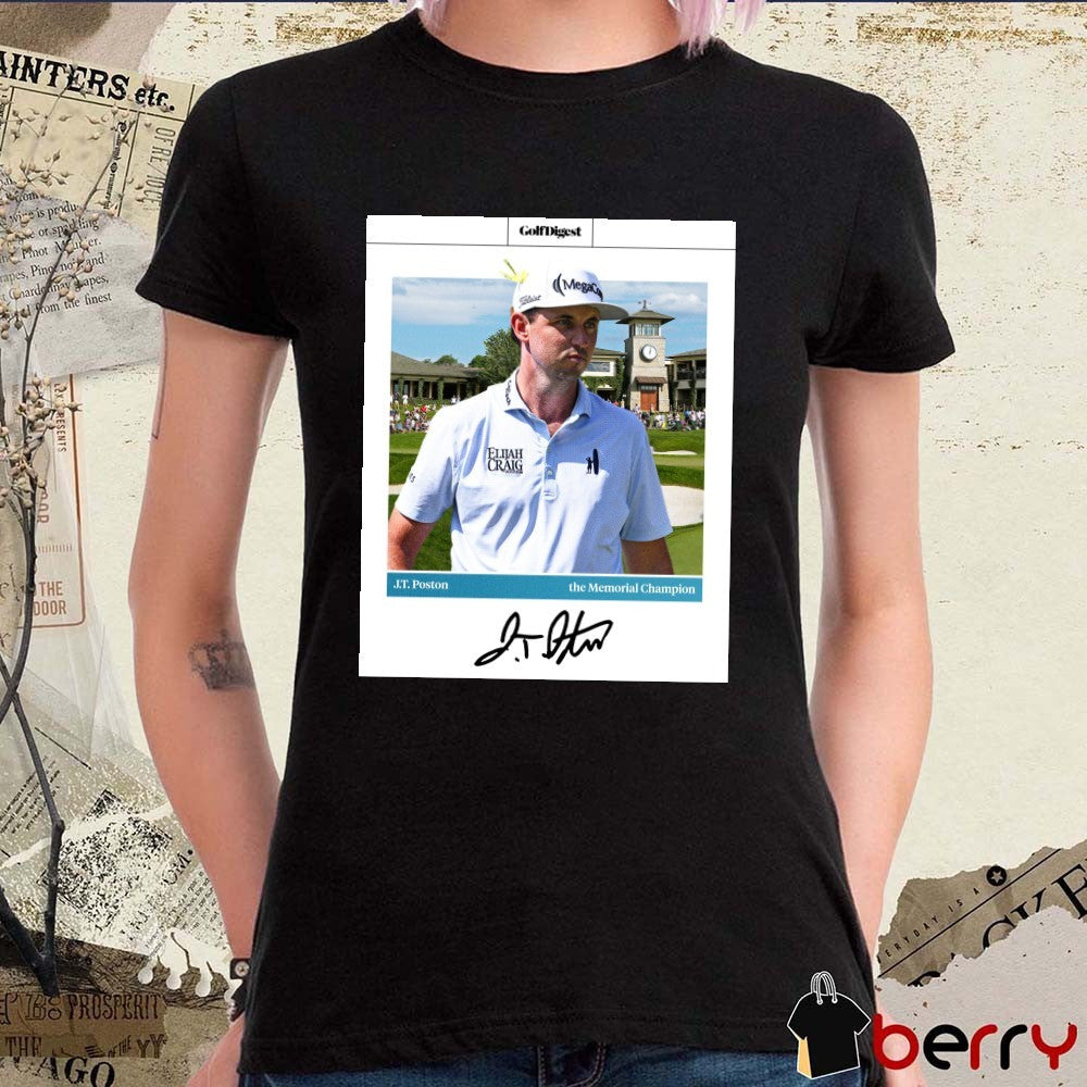 J.T. Poston 2026 The Memorial Champion Golf Digest PGA Tour Signature Poster t-shirt