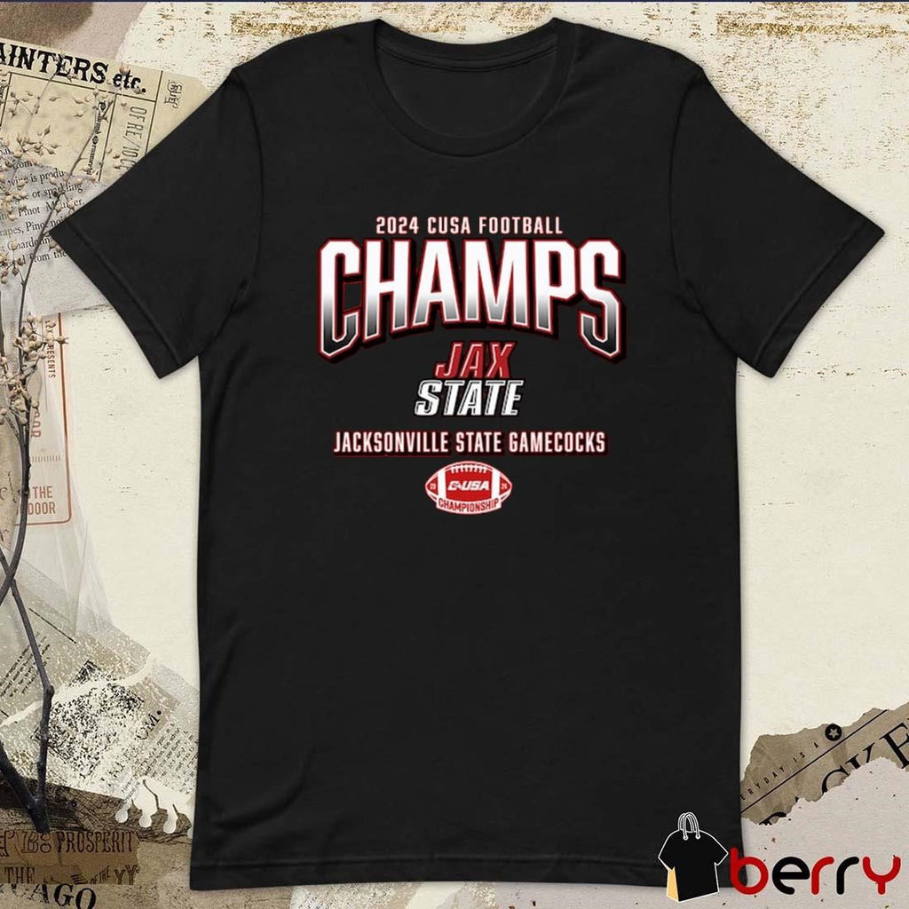 Jacksonville State Gamecocks 2024 C-USA Football Conference Champions Locker Room t-shirt
