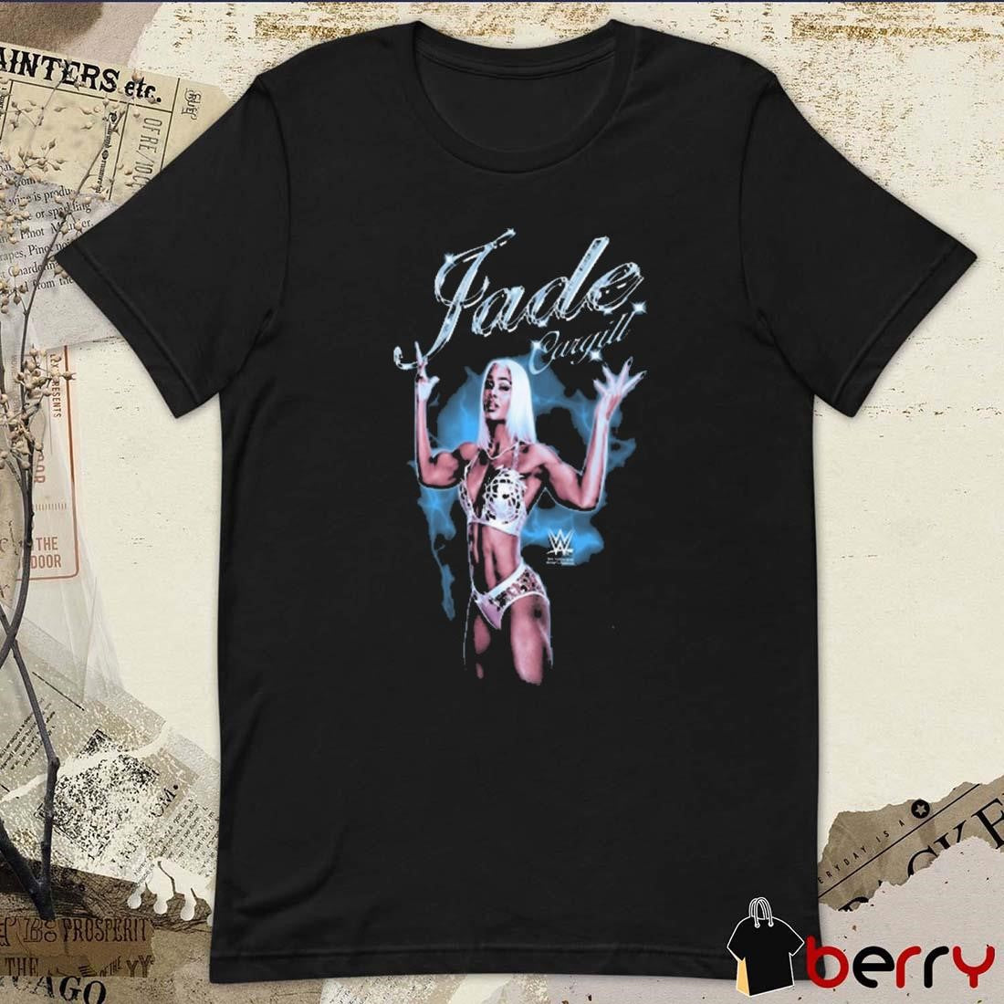 Jade Cargill Ripple Junction Chrome Text Graphic WWE t-shirt
