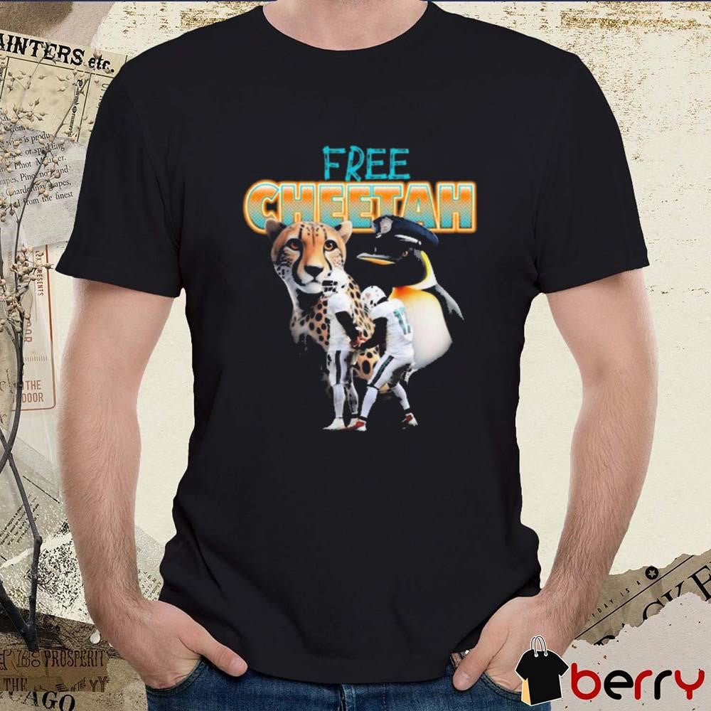 Jaelan Phillips Tyreek Hill Free Cheetah Miami Dolphins t-shirt