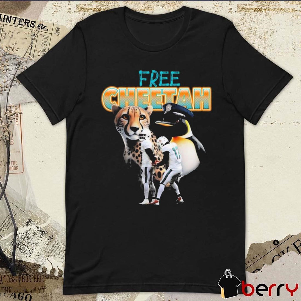 Jaelan Phillips Tyreek Hill Free Cheetah Miami Dolphins t-shirt