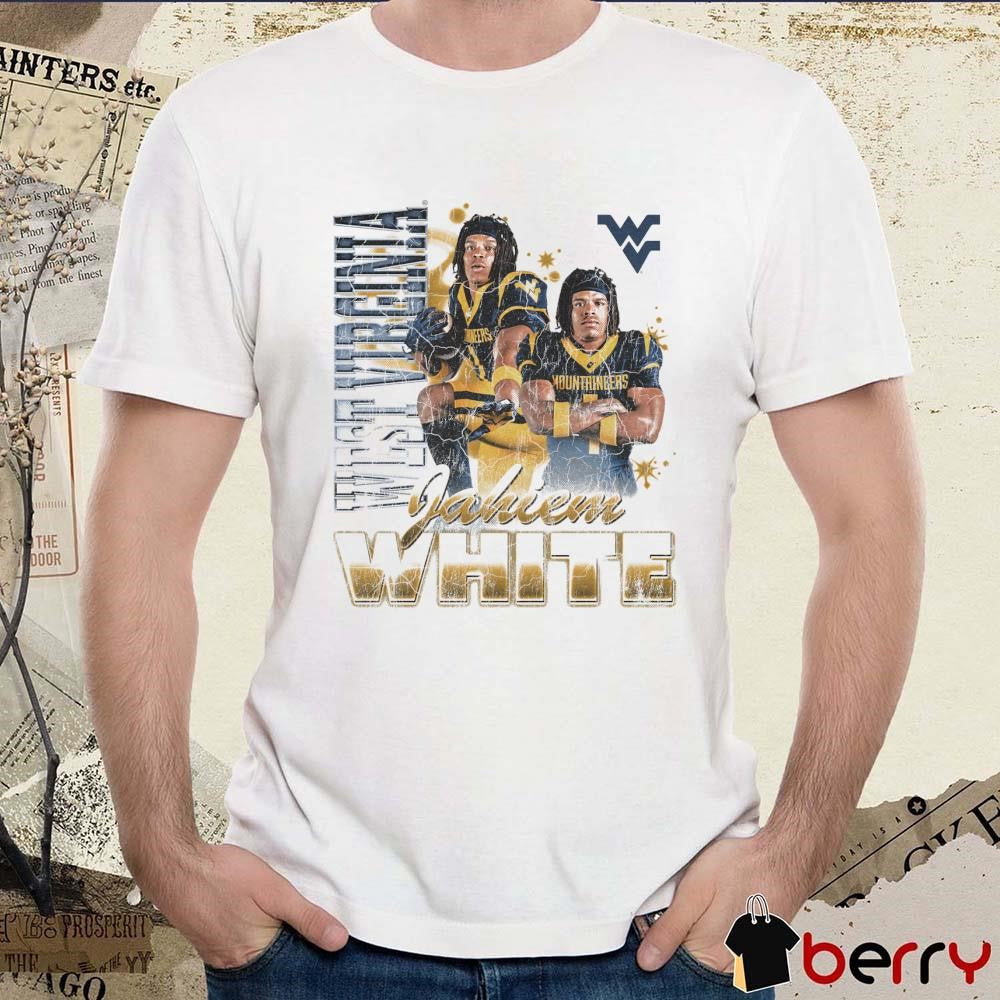 Jahiem White West Virginia Mountaineers 90s Retro Graphic t-shirt