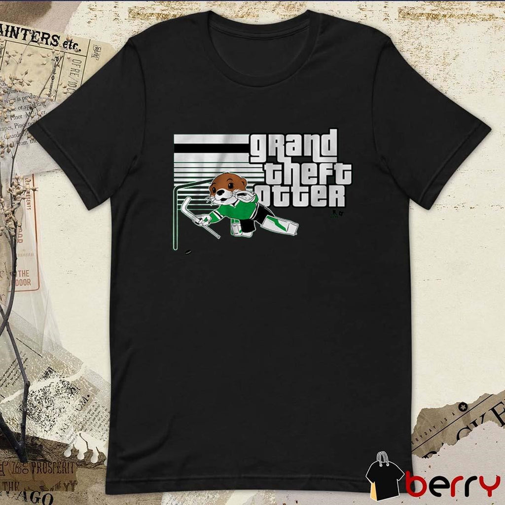 Jake Oettinger Grand Theft Otter Dallas Stars Hockey t-shirt