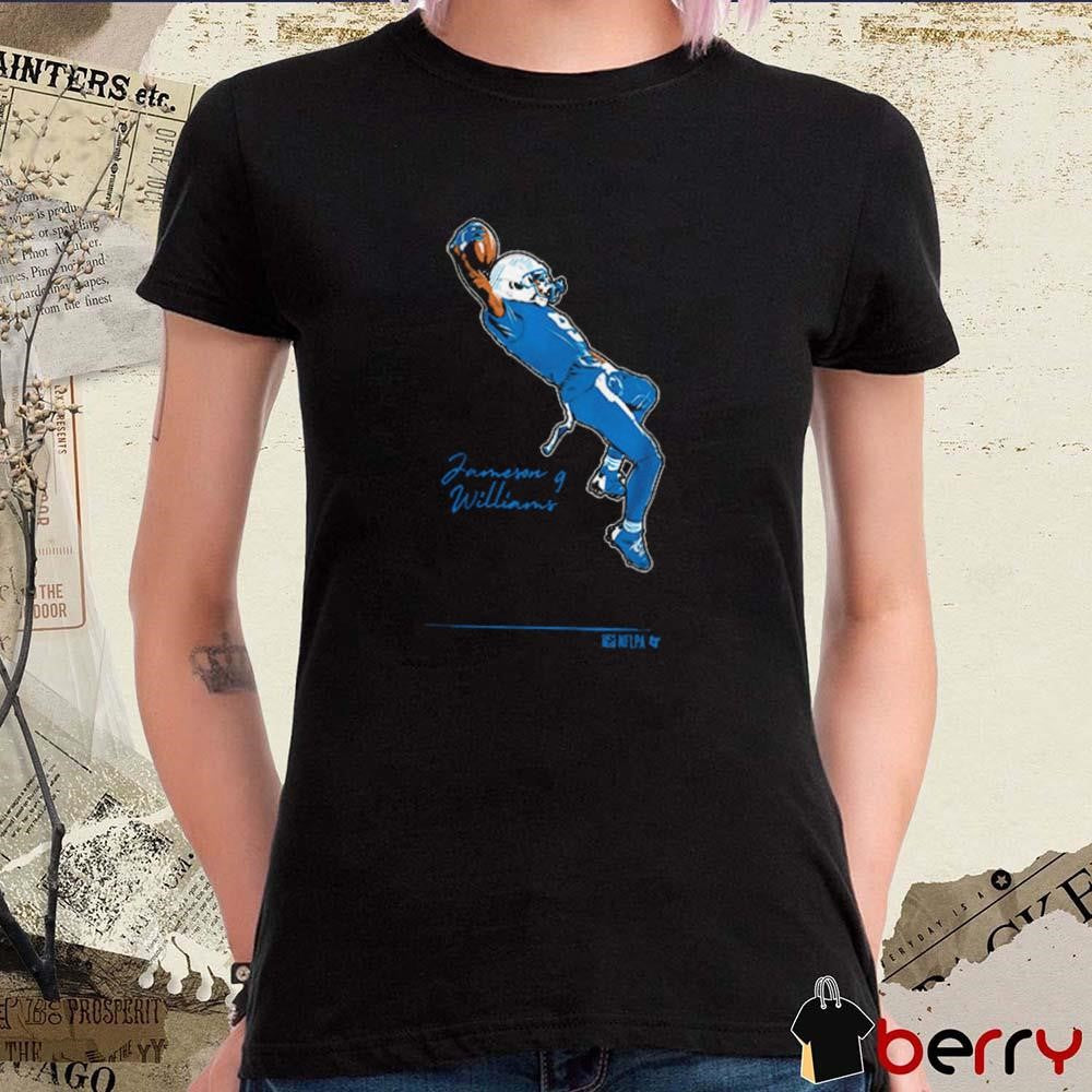 Jameson Williams TD Celebration Detroit Lions NFL Signature t-shirt