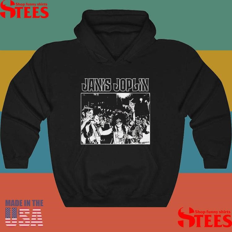 Janis Joplin Group Photo Black Vintage Shirts