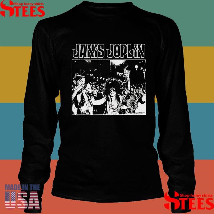 Janis Joplin Group Photo Black Vintage Shirts