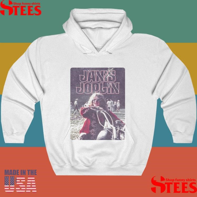 Janis Joplin Motorbike White Vintage Shirts