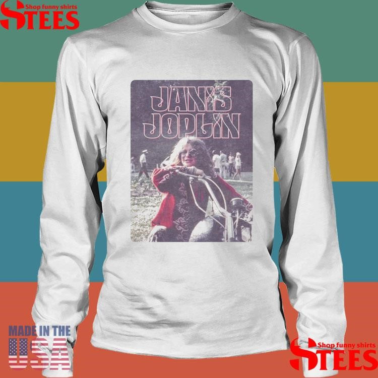 Janis Joplin Motorbike White Vintage Shirts